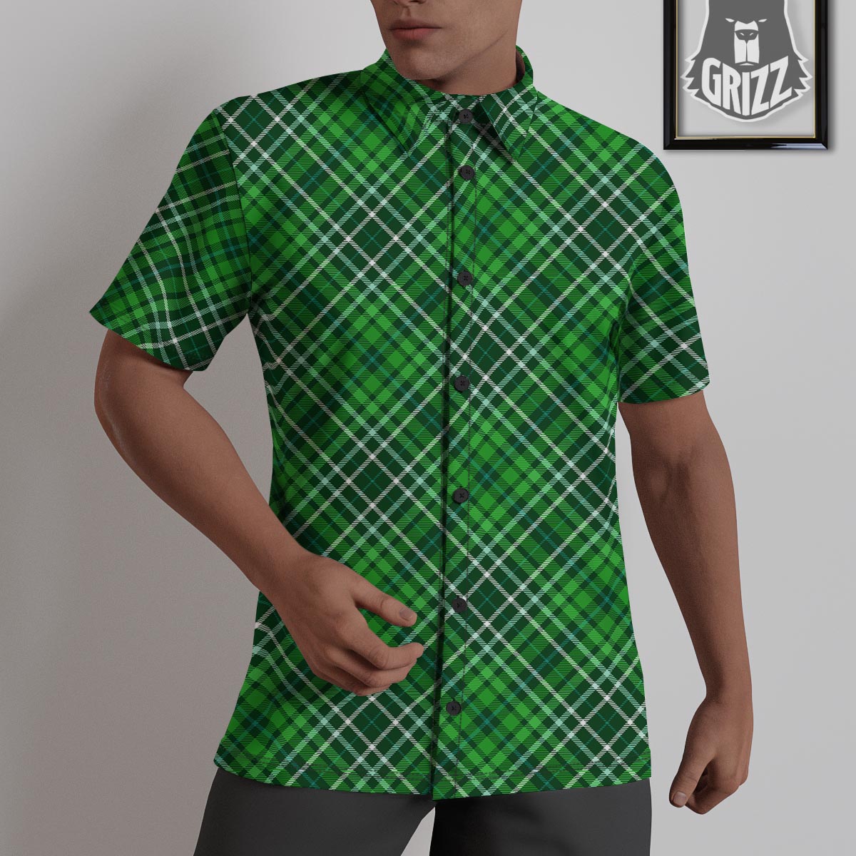 Buffalo St. Patrick's Day Print Pattern Untucked Shirts-grizzshop