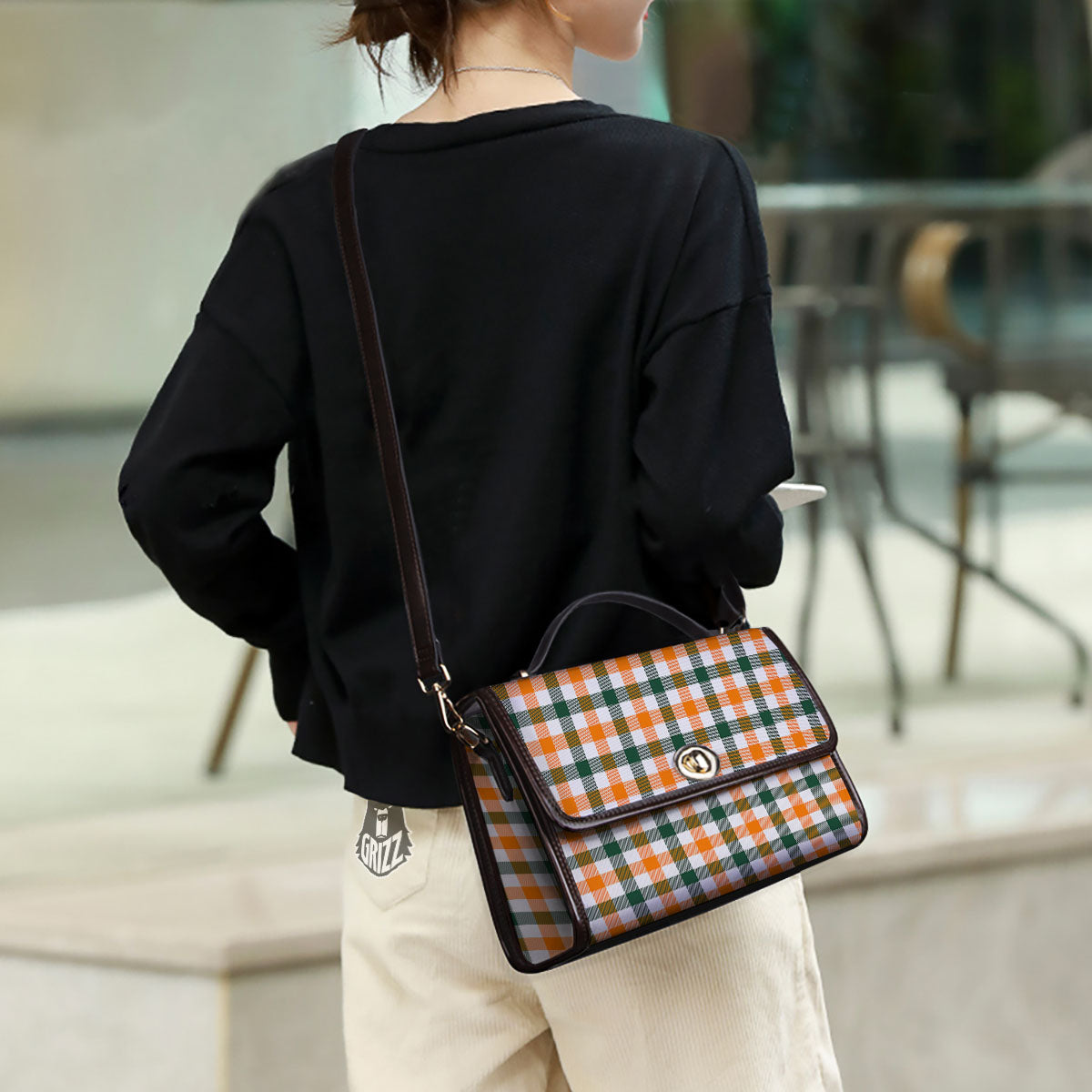 Buffalo Check St. Patrick's Day Print Pattern Women's Satchel Bag