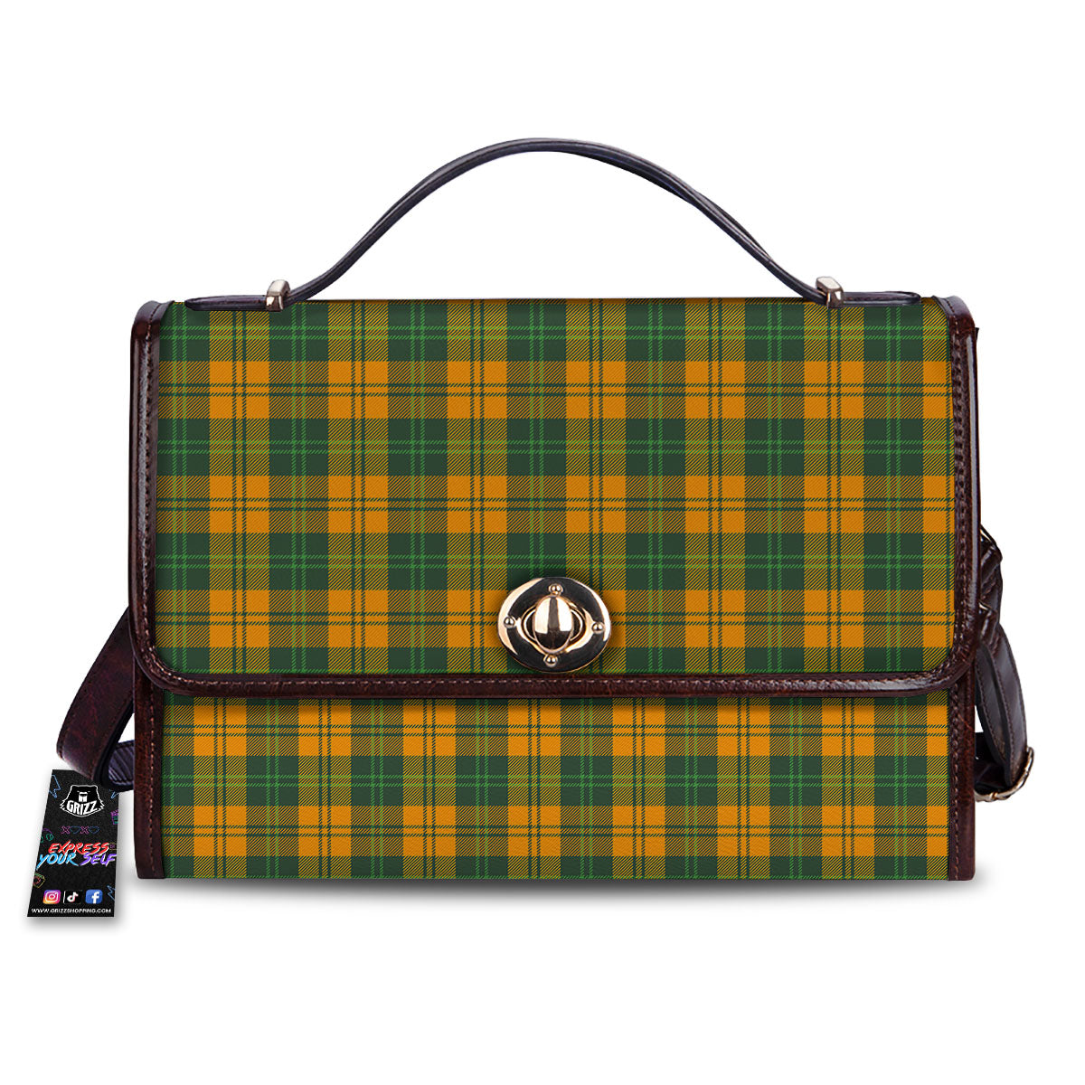 Buffalo Plaid Saint Patrick's Day Print Pattern Women's Satchel Bag
