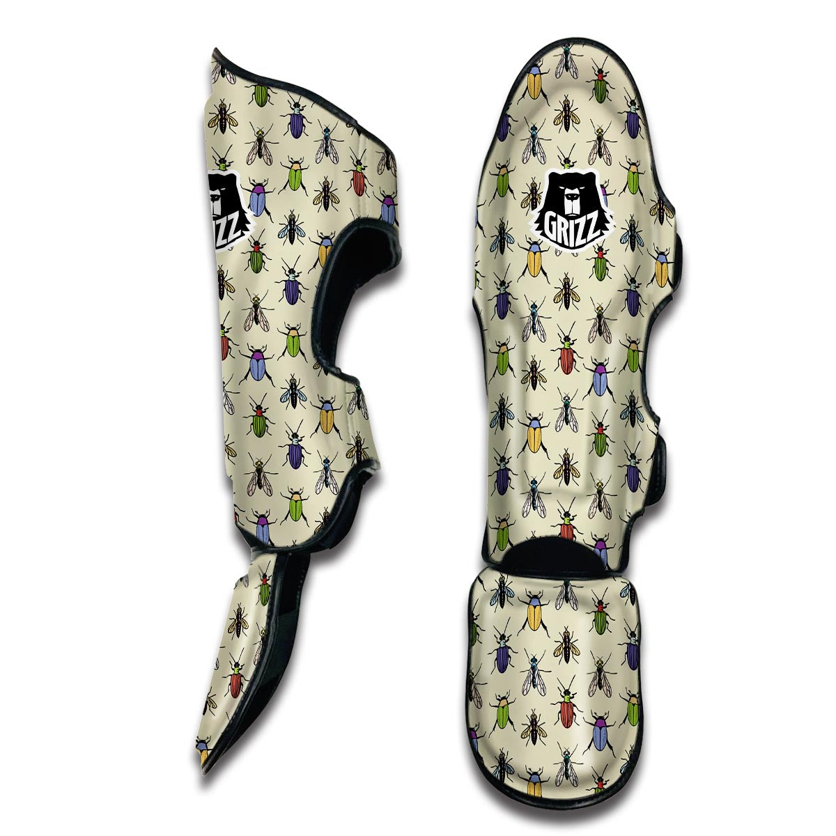 Bug Pattern Print Muay Thai Shin Guards-grizzshop