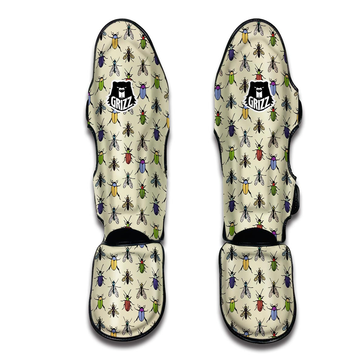 Bug Pattern Print Muay Thai Shin Guards-grizzshop