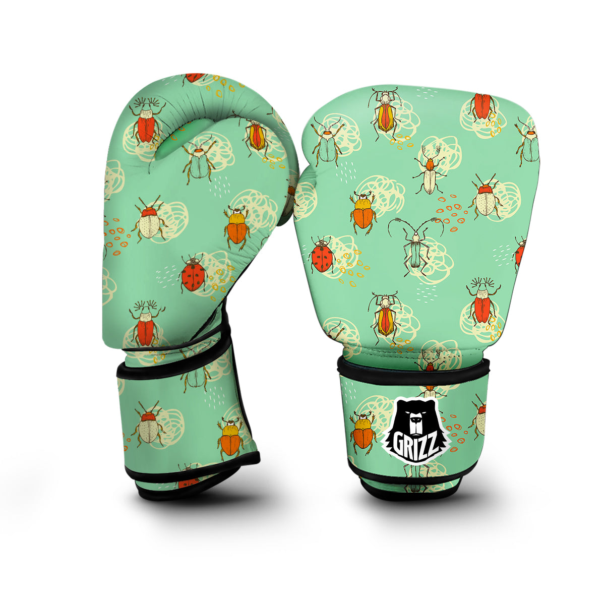 Bug Print Pattern Boxing Gloves-grizzshop