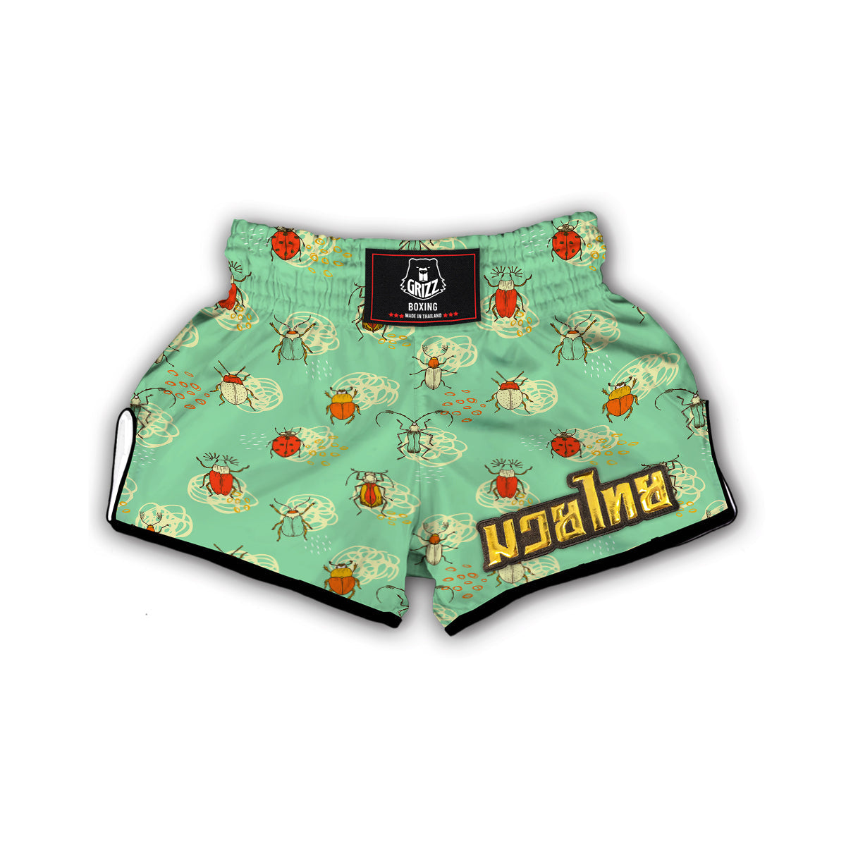 Bug Print Pattern Muay Thai Boxing Shorts-grizzshop