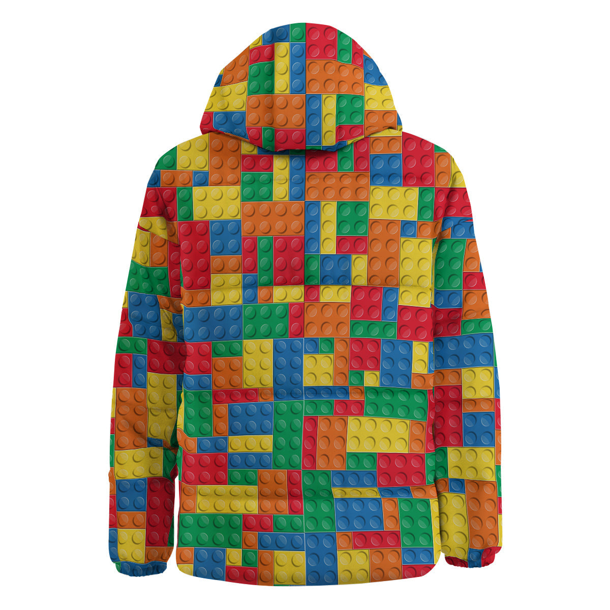 Building Blocks Colorful Plastic Print Down Jacket-grizzshop