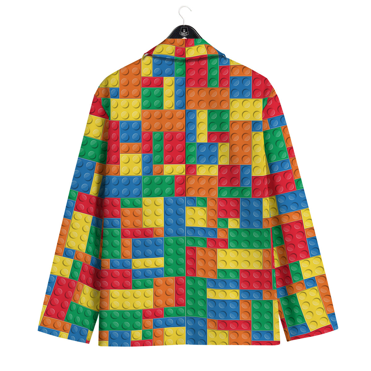 Building Blocks Colorful Plastic Print Men's Sport Coat-grizzshop