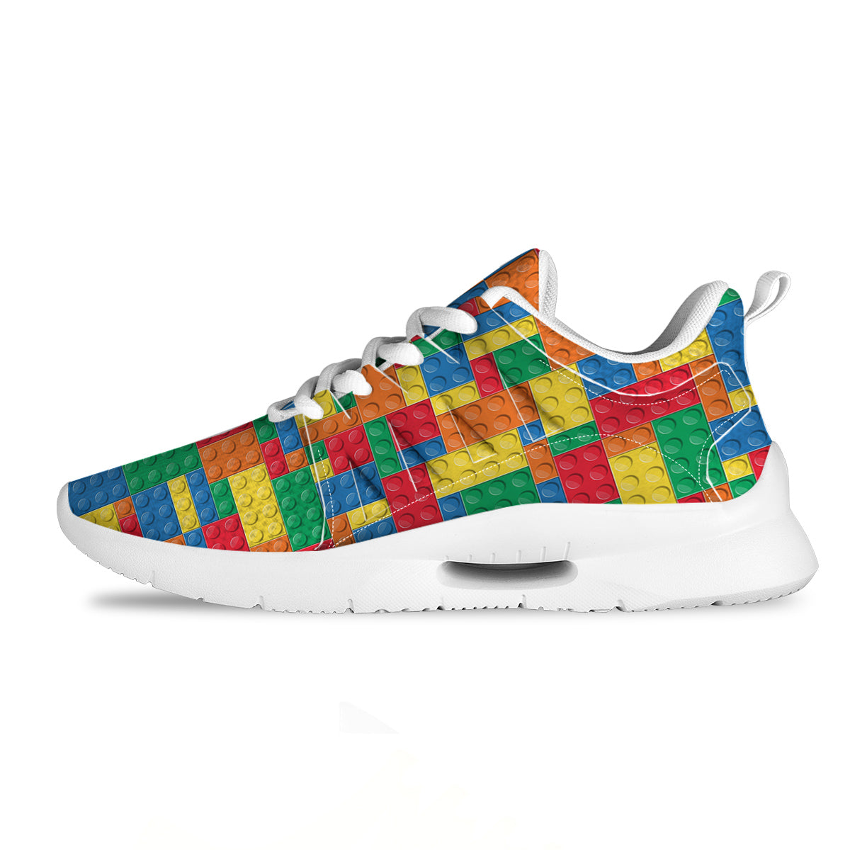 Building Blocks Colorful Plastic Print Tennis Shoes-grizzshop