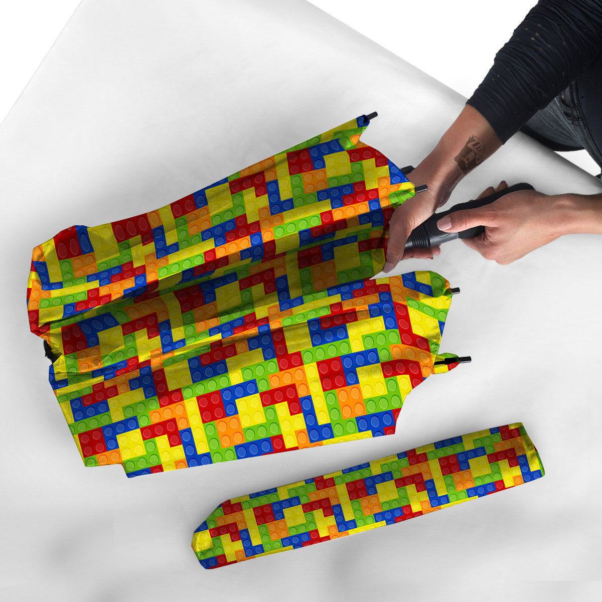 Building Blocks Colorful Print Pattern Umbrella-grizzshop