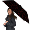 Bull Skull Black And Red Print Pattern Umbrella-grizzshop