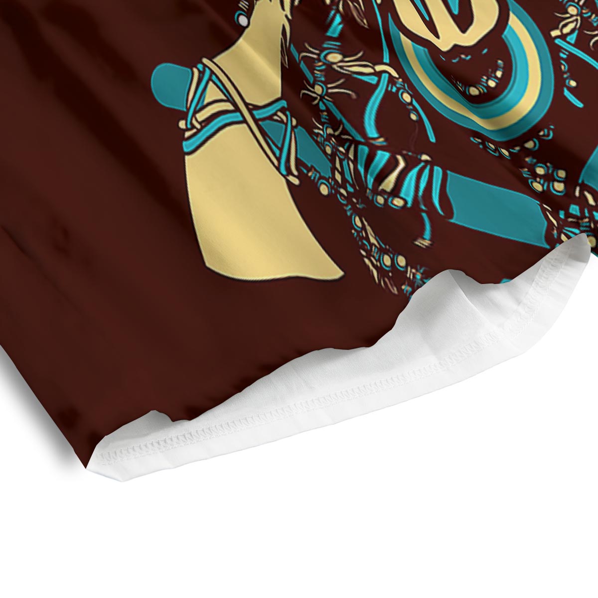 Bull Skull Indian Tribal Print Men's Athletic Shorts