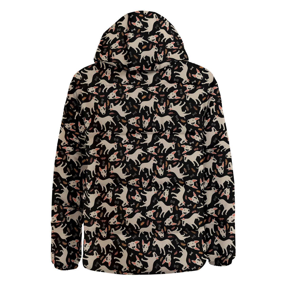 Bull Terrier Doodle Print Pattern Down Jacket-grizzshop