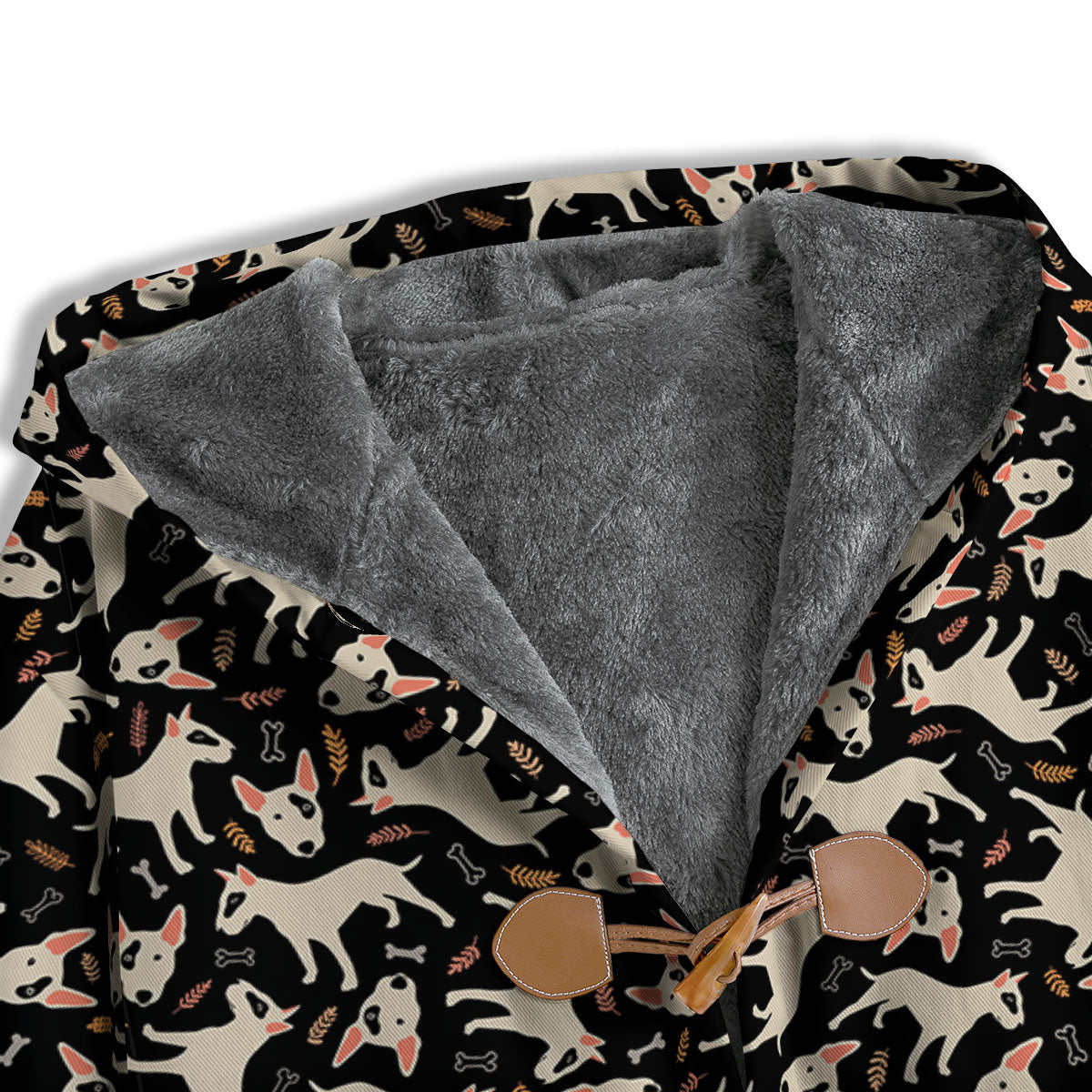 Bull Terrier Doodle Print Pattern Men's Windbreaker Jacket-grizzshop