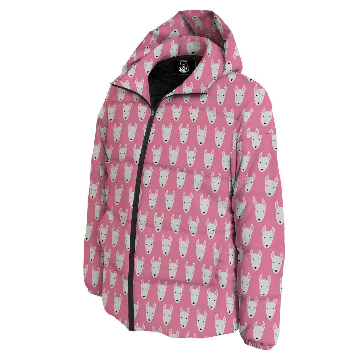 Bull Terrier Faces Cute Print Pattern Down Jacket-grizzshop