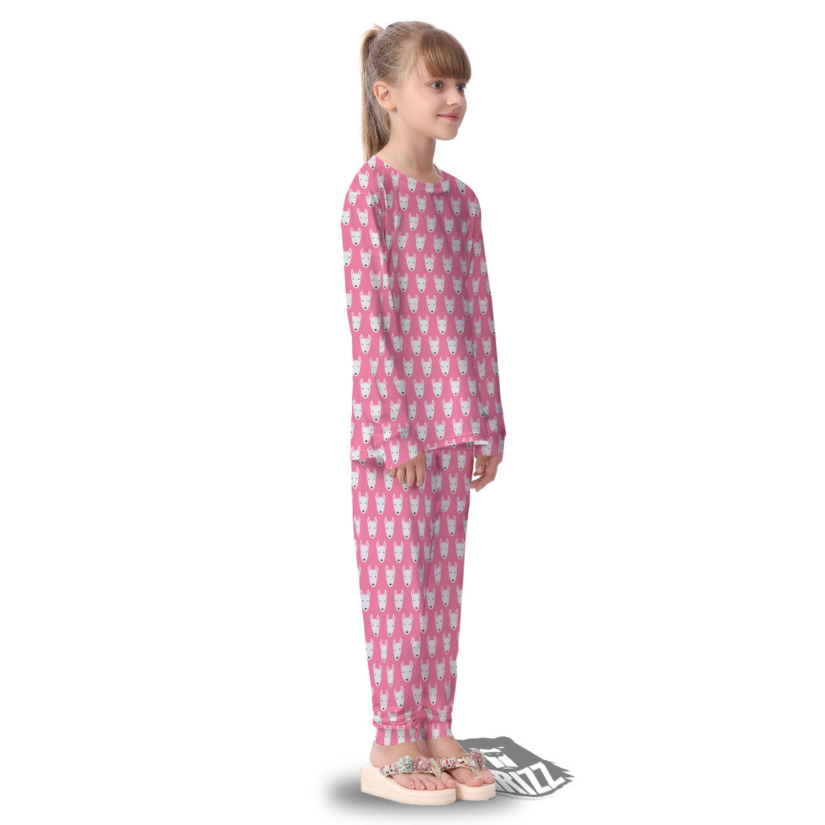 Bull Terrier Faces Cute Print Pattern Kid's Pajamas-grizzshop