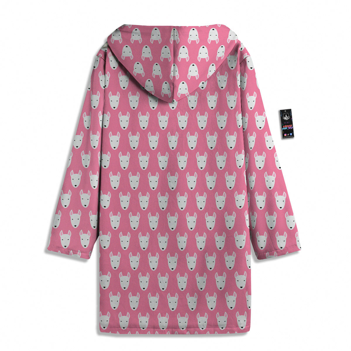 Bull Terrier Faces Cute Print Pattern Men's Windbreaker Jacket-grizzshop