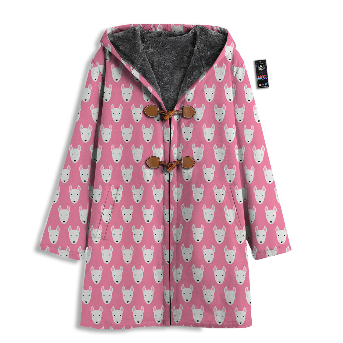 Bull Terrier Faces Cute Print Pattern Men's Windbreaker Jacket-grizzshop