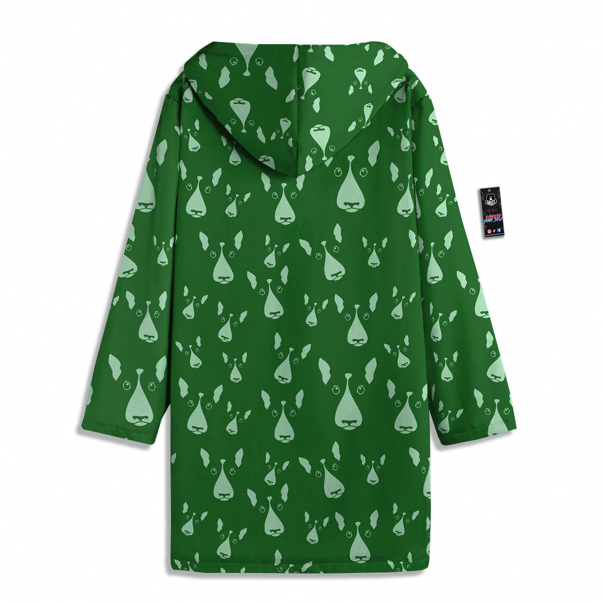 Bull Terrier Green Print Pattern Men's Windbreaker Jacket-grizzshop