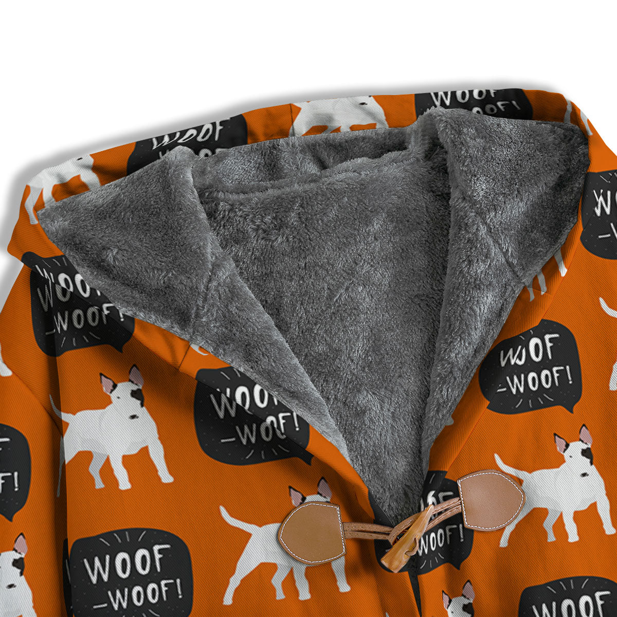 Bull Terrier Orange Print Pattern Men's Windbreaker Jacket-grizzshop