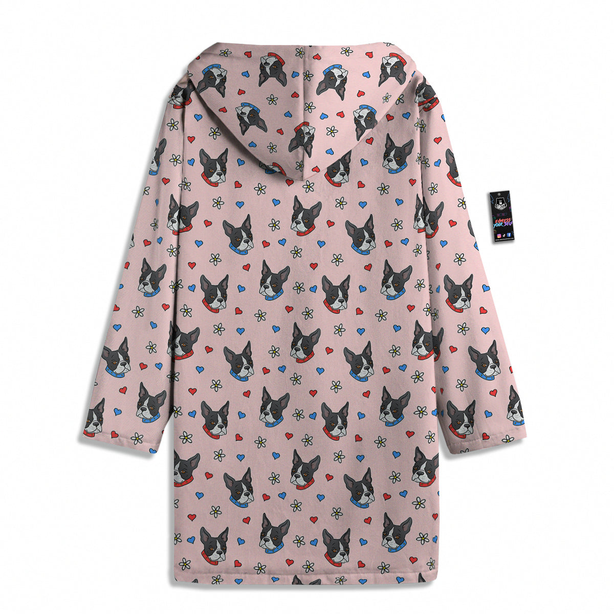 Bull Terrier Pink Print Pattern Men's Windbreaker Jacket-grizzshop