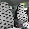 Bull White And Black Print Pattern Car Seat Covers-grizzshop