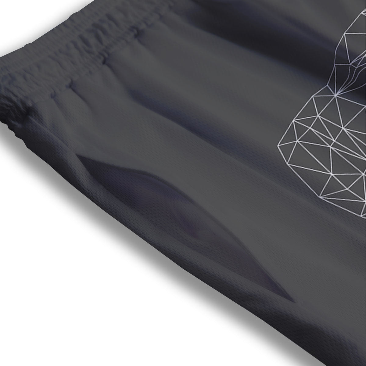 Bulldog Geometric English Print Mesh Shorts