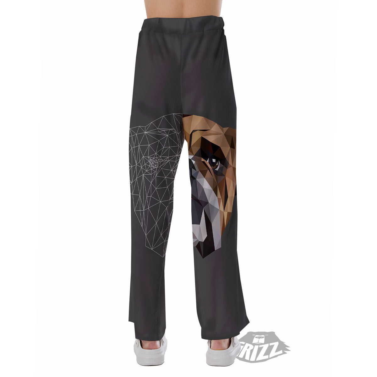 Bulldog Geometric English Print Pajama Pants-grizzshop