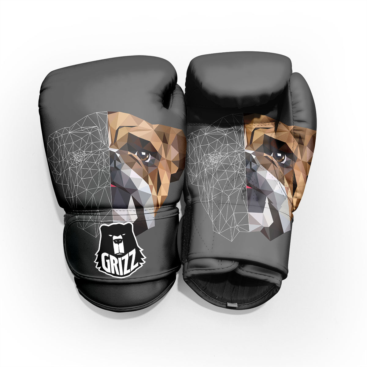 Bulldog Geometric English Print Pro Boxing Glove