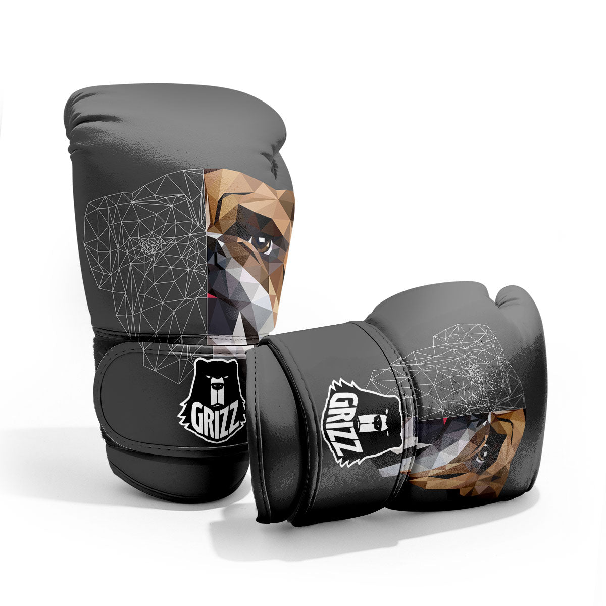 Bulldog Geometric English Print Pro Boxing Glove