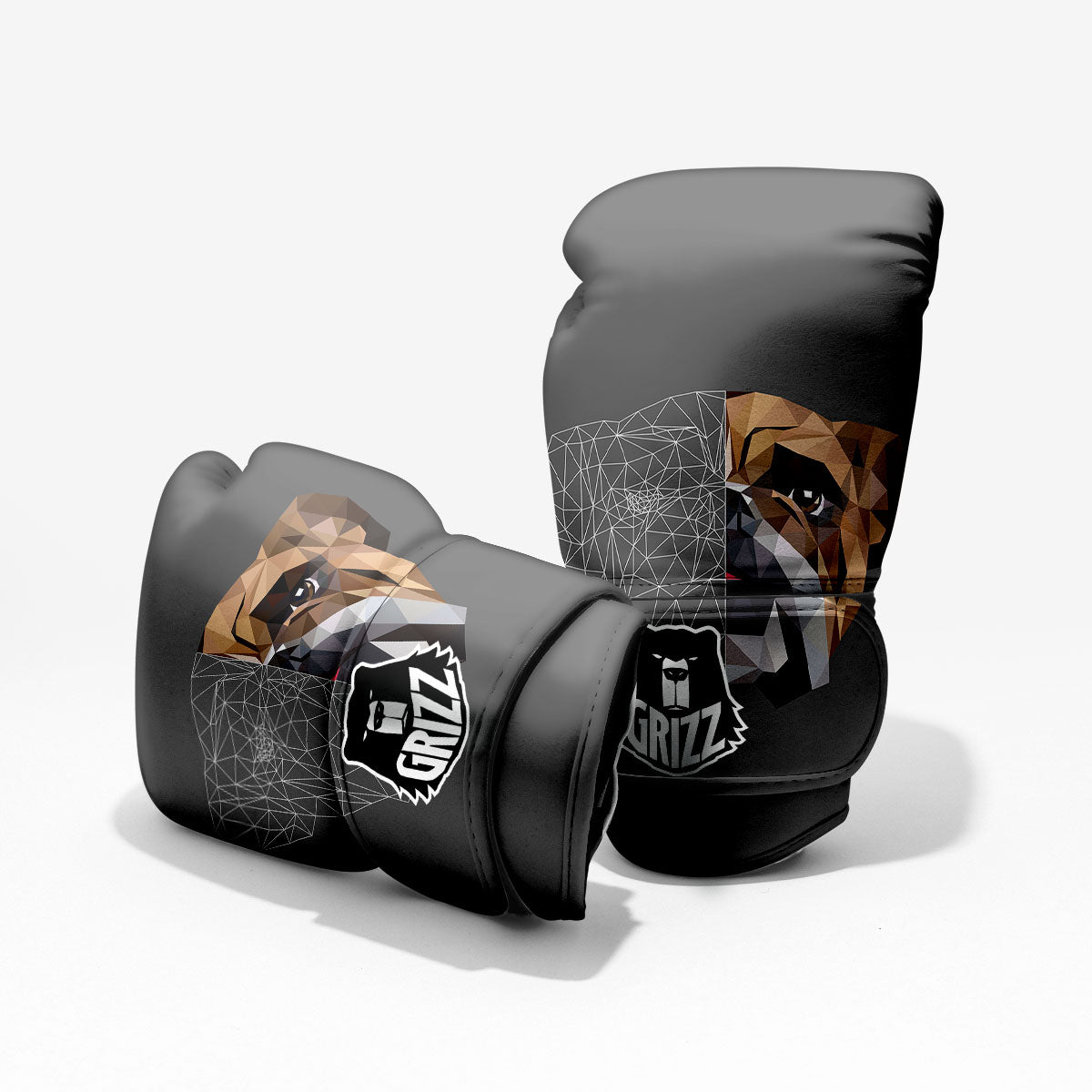 Bulldog Geometric English Print Pro Boxing Glove