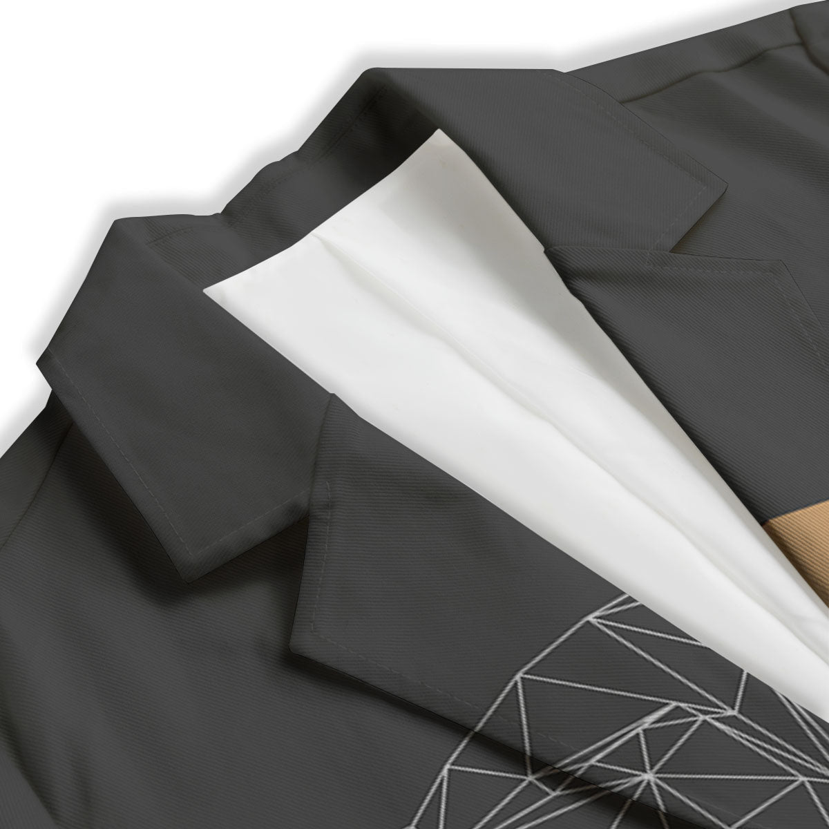 Bulldog Geometric English Print Women's Blazer-grizzshop