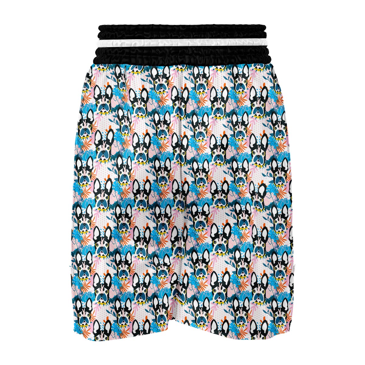 Bulldog Paint Pattern Print Boxing Shorts-grizzshop