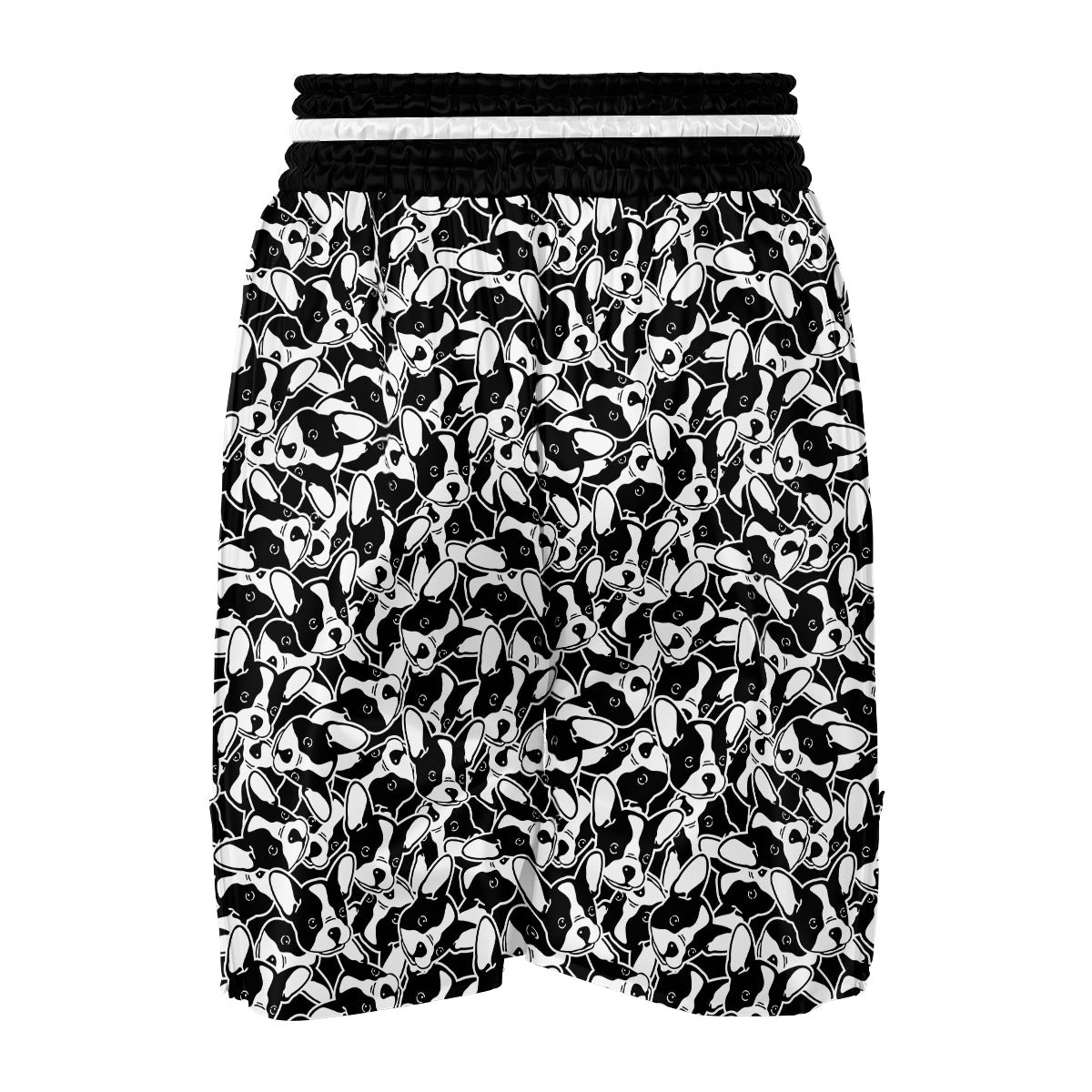Bulldog Pattern Print Boxing Shorts-grizzshop