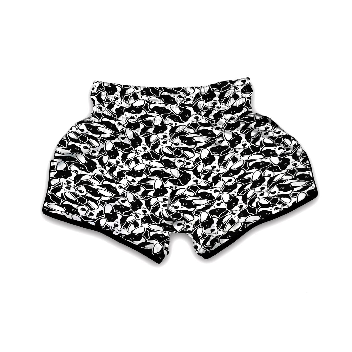 Bulldog Pattern Print Muay Thai Boxing Shorts-grizzshop