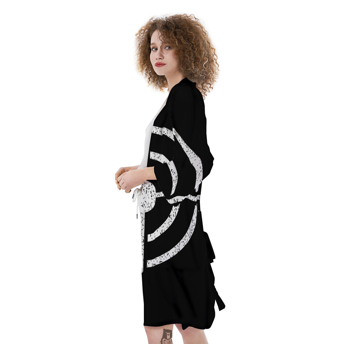 Bullseye Target Grunge Print Kimono-grizzshop