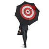 Bullseye Target White And Red Print Umbrella-grizzshop