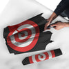 Bullseye Target White And Red Print Umbrella-grizzshop