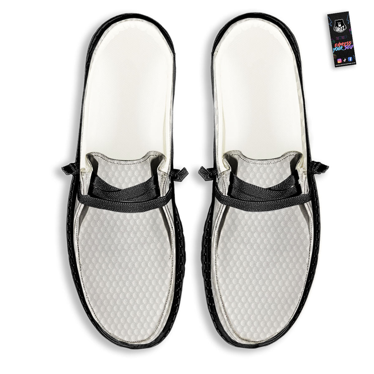 Bumps Texture Print Black Loafers-grizzshop
