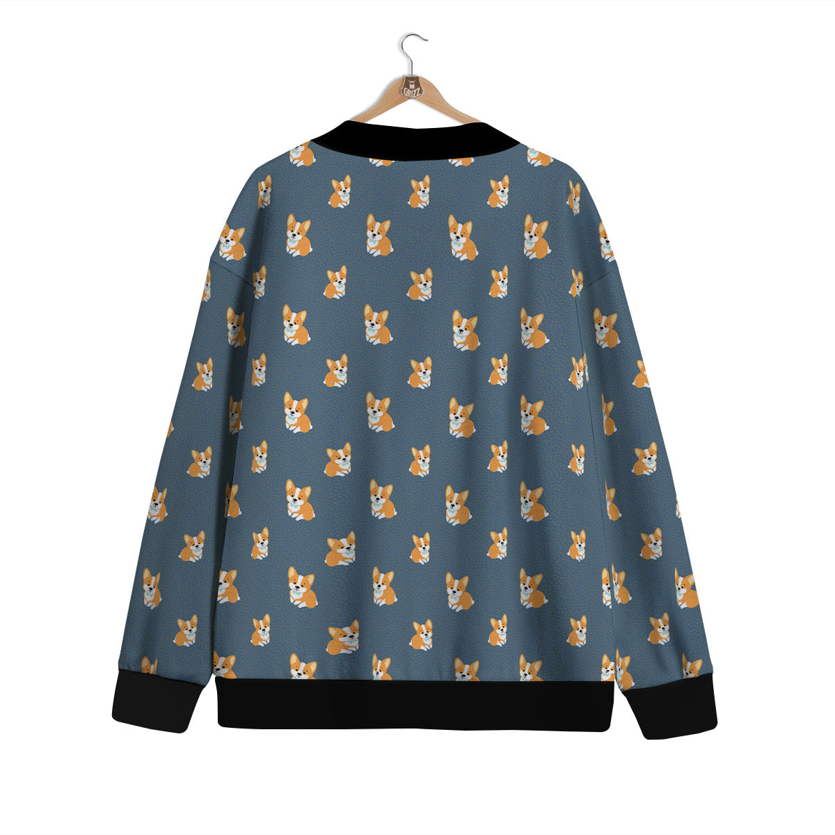 Bunny Corgi Print Pattern Cardigan-grizzshop