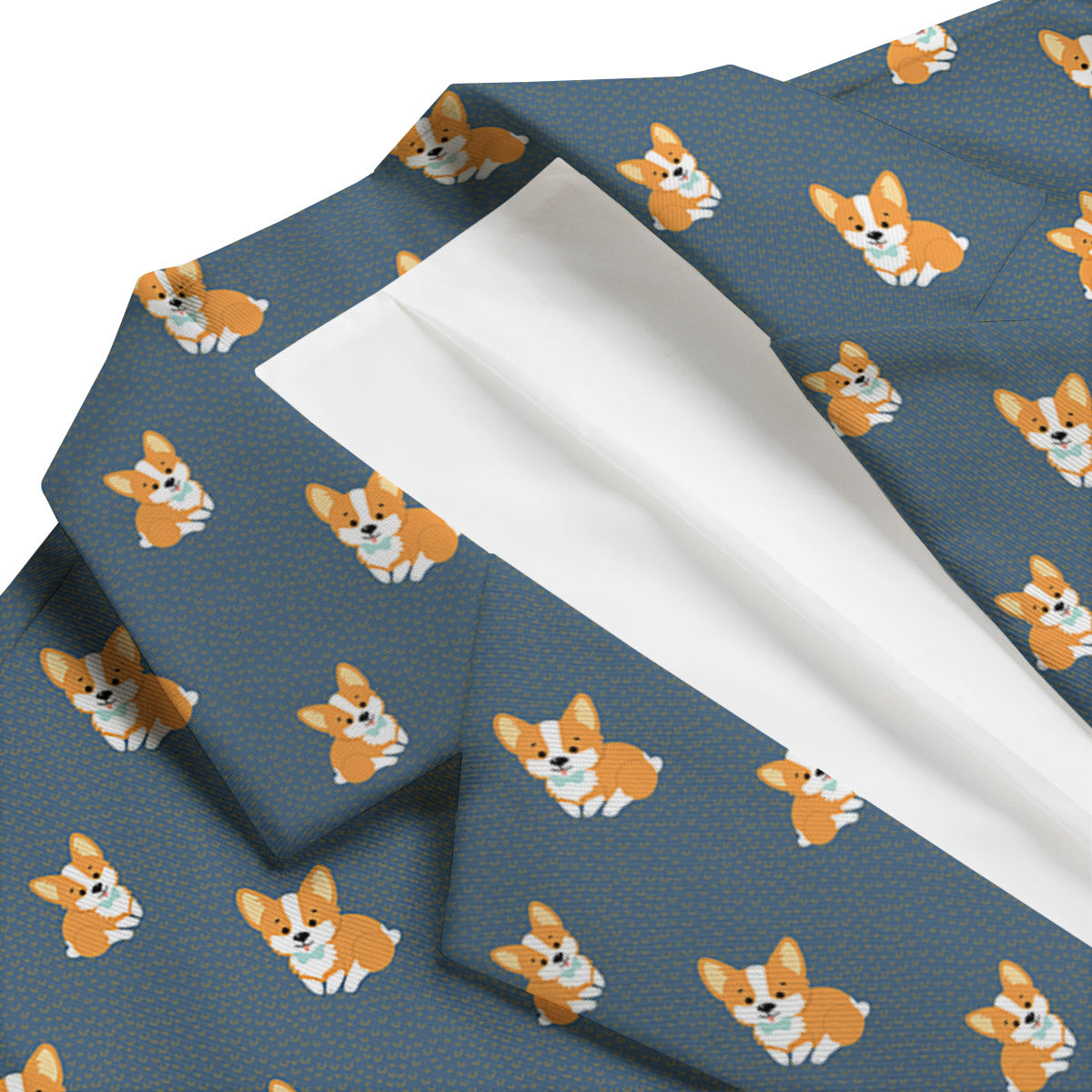 Bunny Corgi Print Pattern Men's Blazer-grizzshop