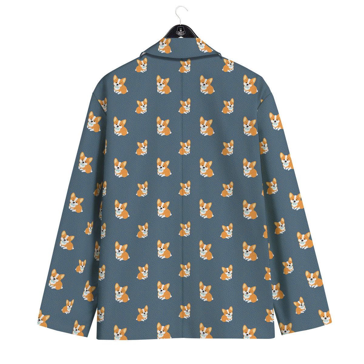 Bunny Corgi Print Pattern Men's Sport Coat-grizzshop