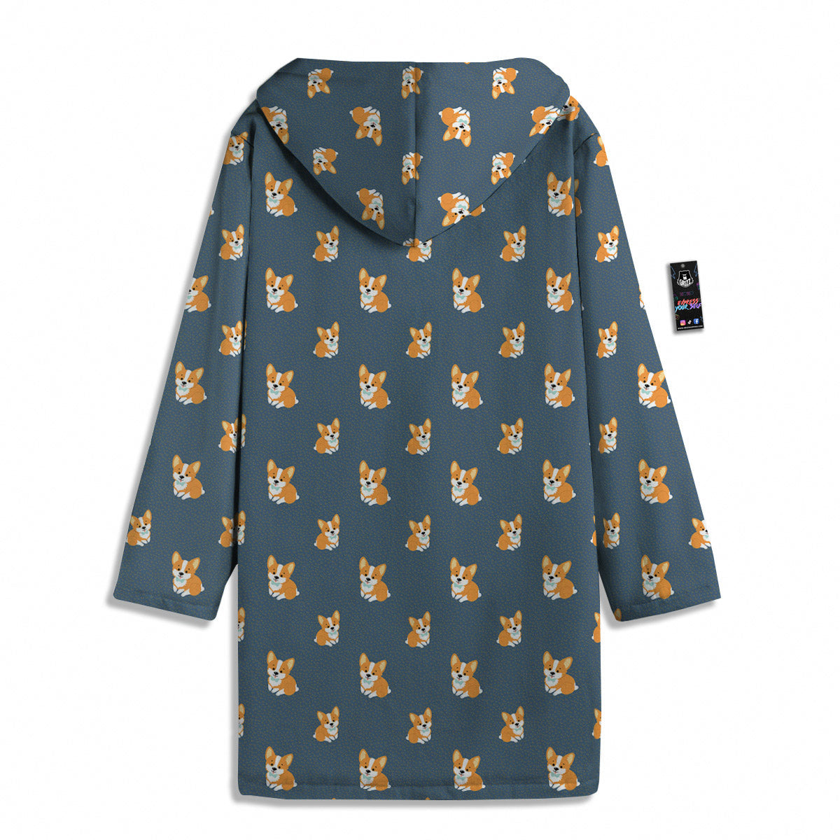 Bunny Corgi Print Pattern Men's Windbreaker Jacket-grizzshop