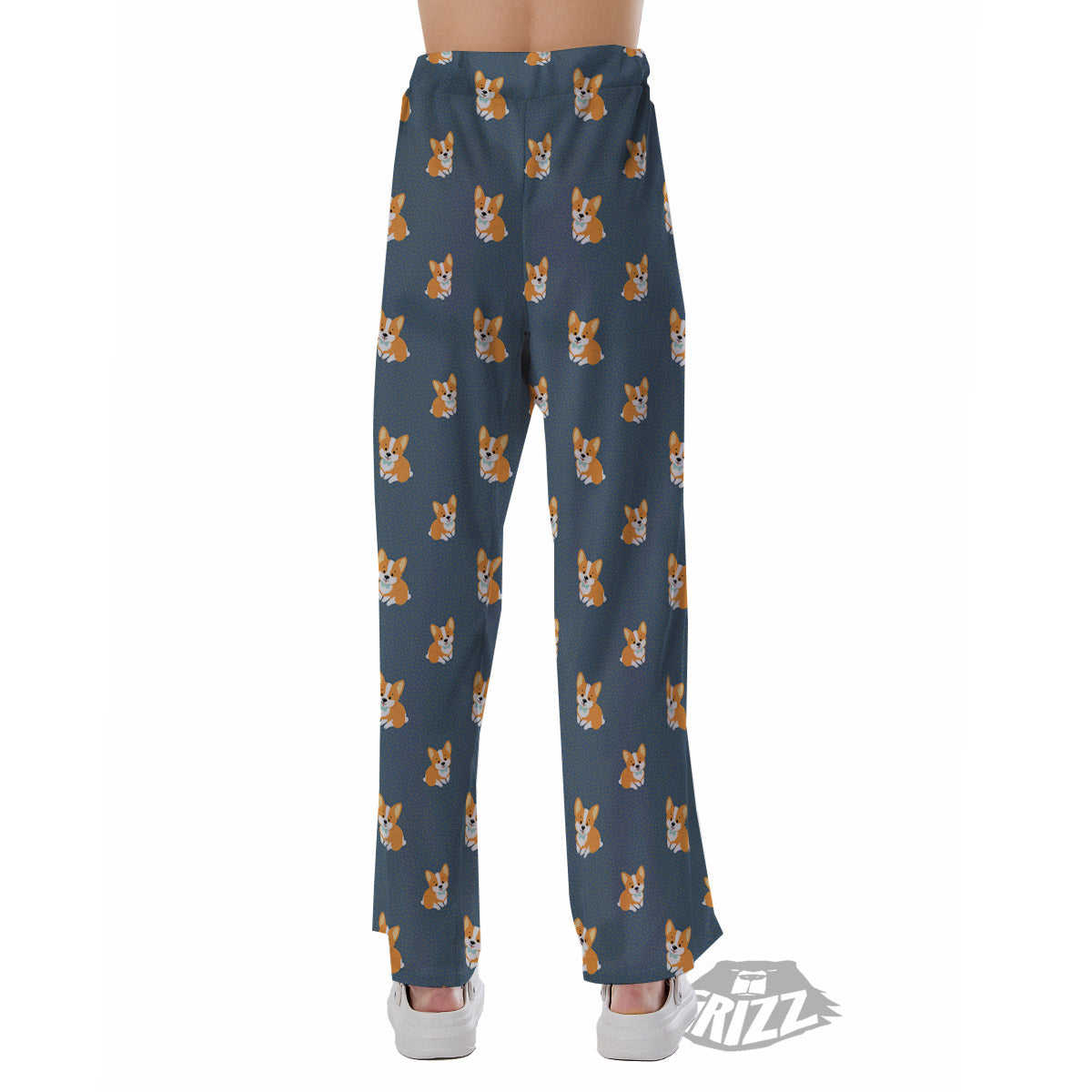Bunny Corgi Print Pattern Pajama Pants-grizzshop