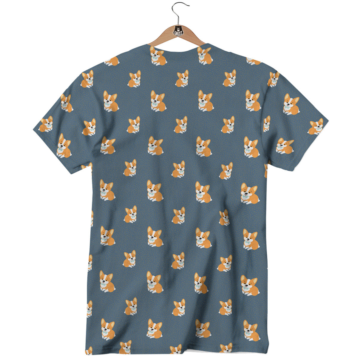 Bunny Corgi Print Pattern T-Shirt-grizzshop