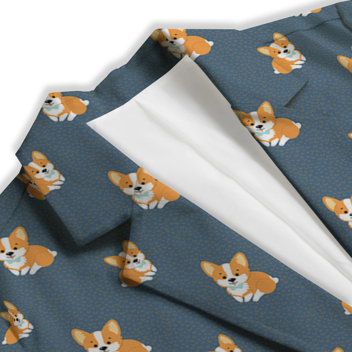 Bunny Corgi Print Pattern Women's Blazer-grizzshop