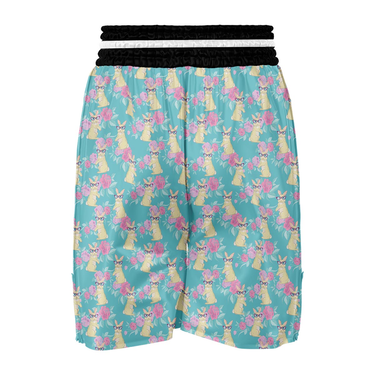 Bunny Rabbit Print Pattern Boxing Shorts-grizzshop