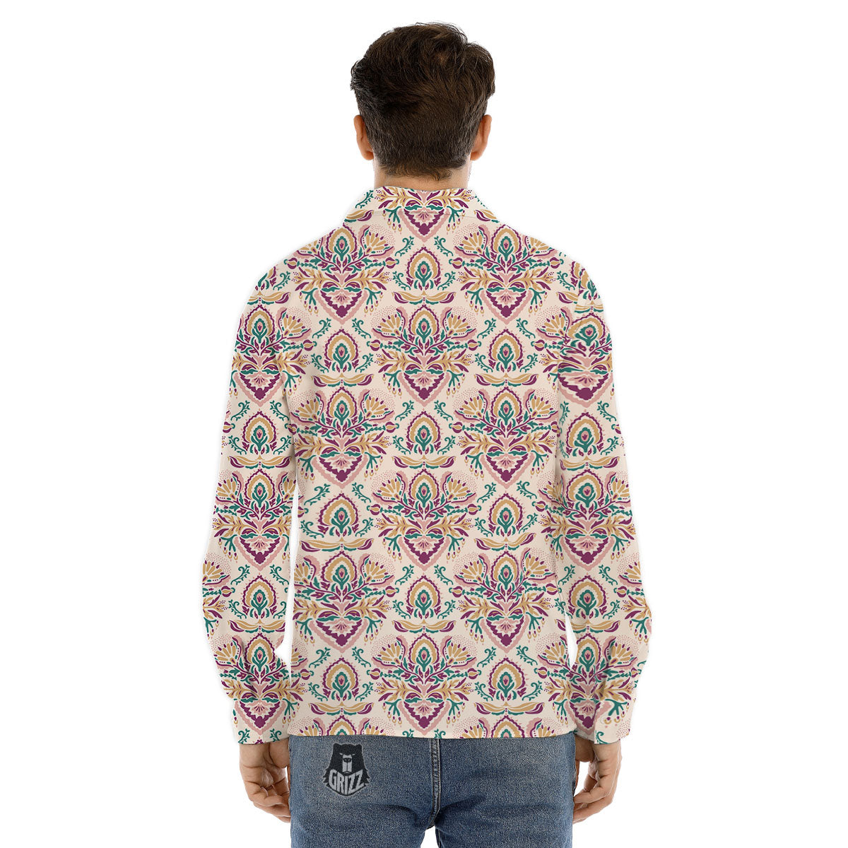 Burning Apocalyptic Planet Earth Print Men's Dress Shirts-grizzshop