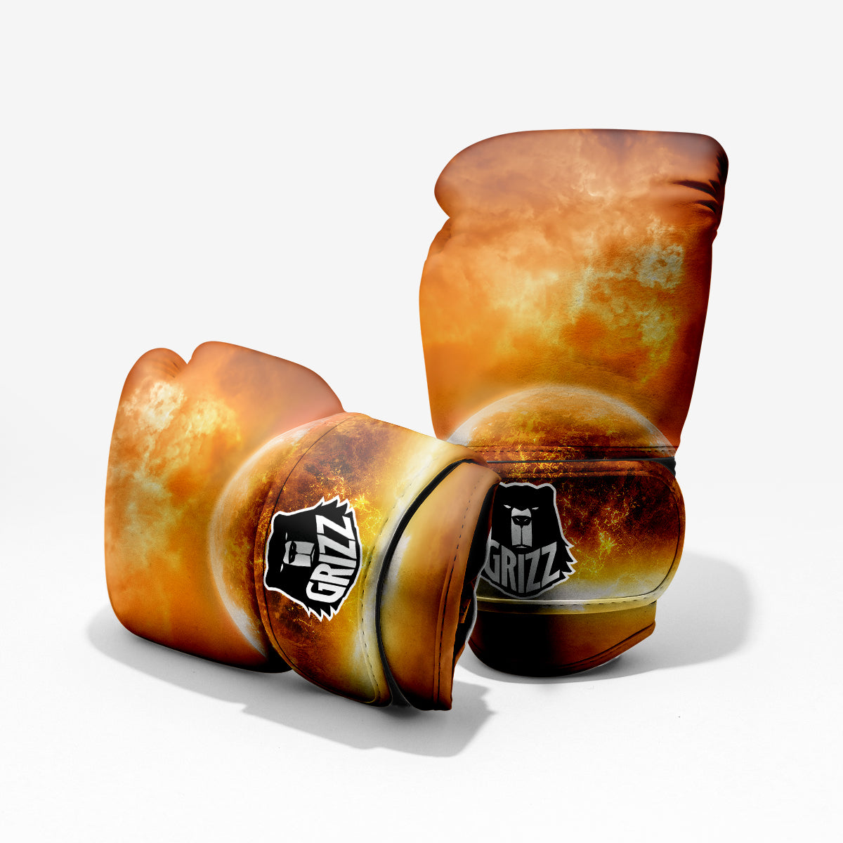 Burning Apocalyptic Planet Earth Print Pro Boxing Glove
