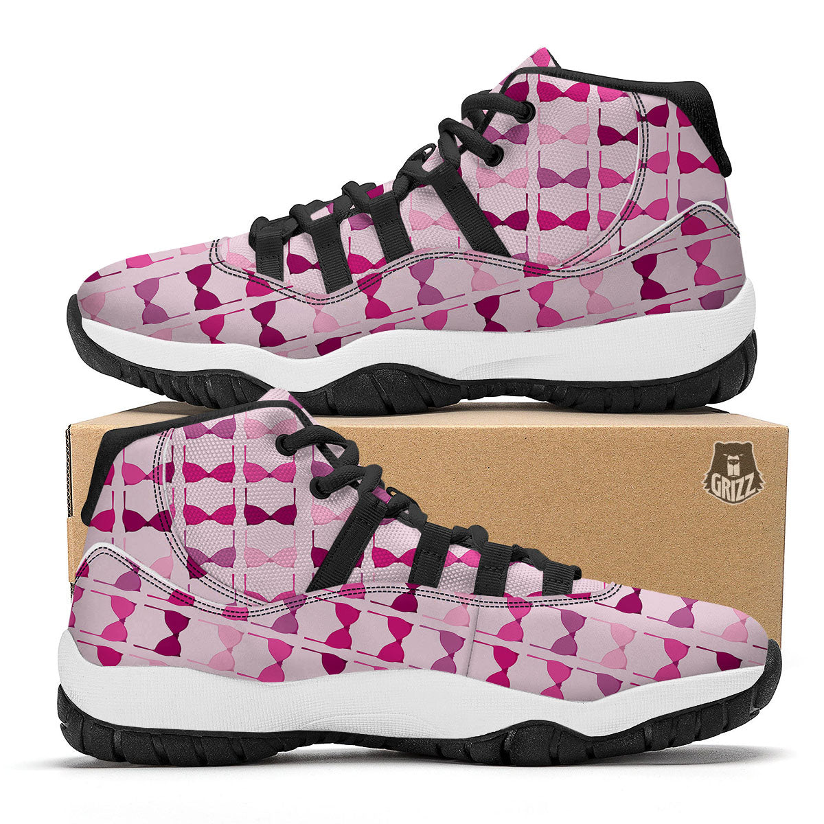Burning Fire Flame Print Black Bball Shoes-grizzshop