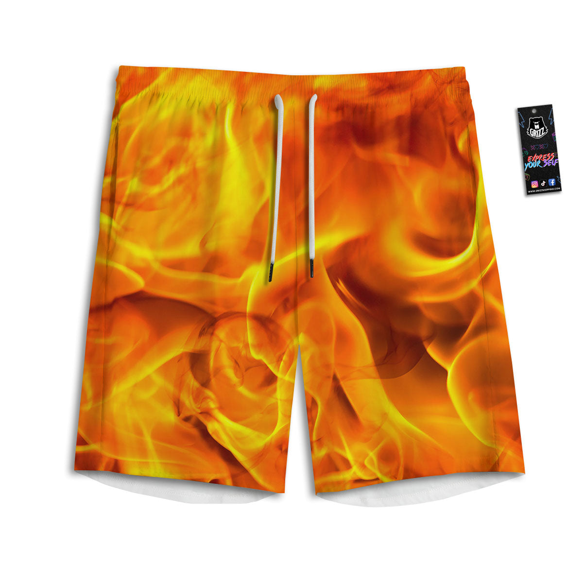 Buffalo Check Pink And Black Print Men's Athletic Shorts