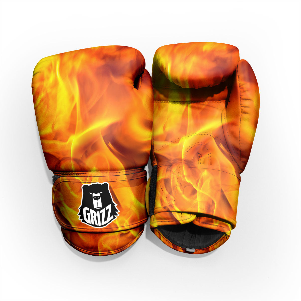 Burning Fire Flame Print Pro Boxing Glove