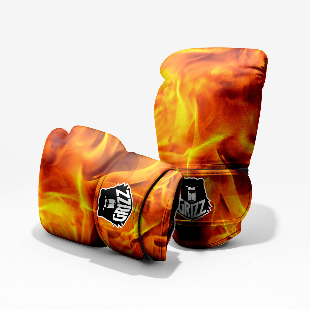 Burning Fire Flame Print Pro Boxing Glove